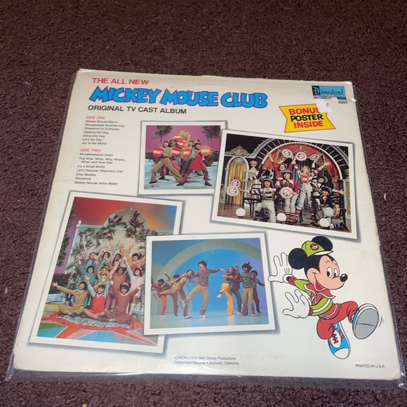 Vintage Mickey Mouse Club Vinyl Record - Picture 2 of 3
